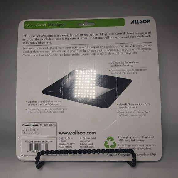 Allsop NatureSmart Mousepad 8"x8.75" 60% Recycled Material - Picture 2 of 2